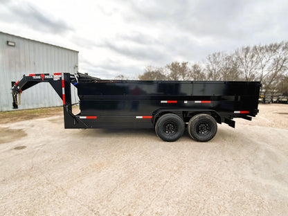 7 x 16' GN Dump Trailer Texas Pride #DT-7163-16KGN