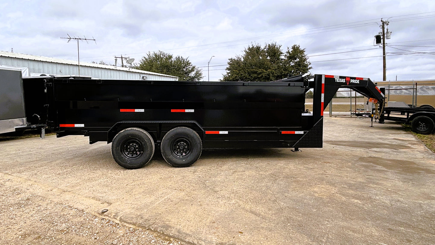 7 x 16' GN Dump Trailer Texas Pride #DT-7163-16KGN