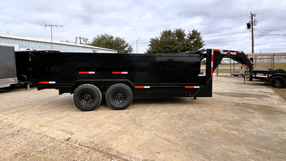 7 x 16' GN Dump Trailer Texas Pride #DT-7163-16KGN