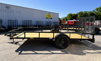 77" x 14' SA Utility Trailer Big Tex #35SA-14R1A-4PBK