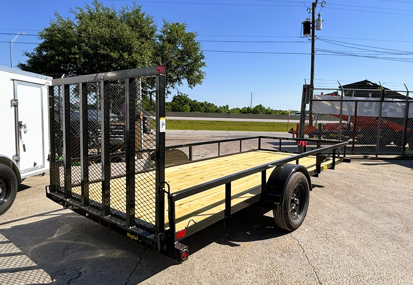 77" x 14' SA Utility Trailer Big Tex #35SA-14R1A-4PBK