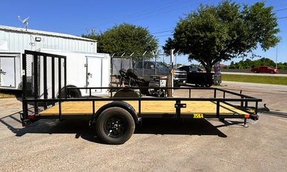 77" x 14' SA Utility Trailer Big Tex #35SA-14R1A-4PBK