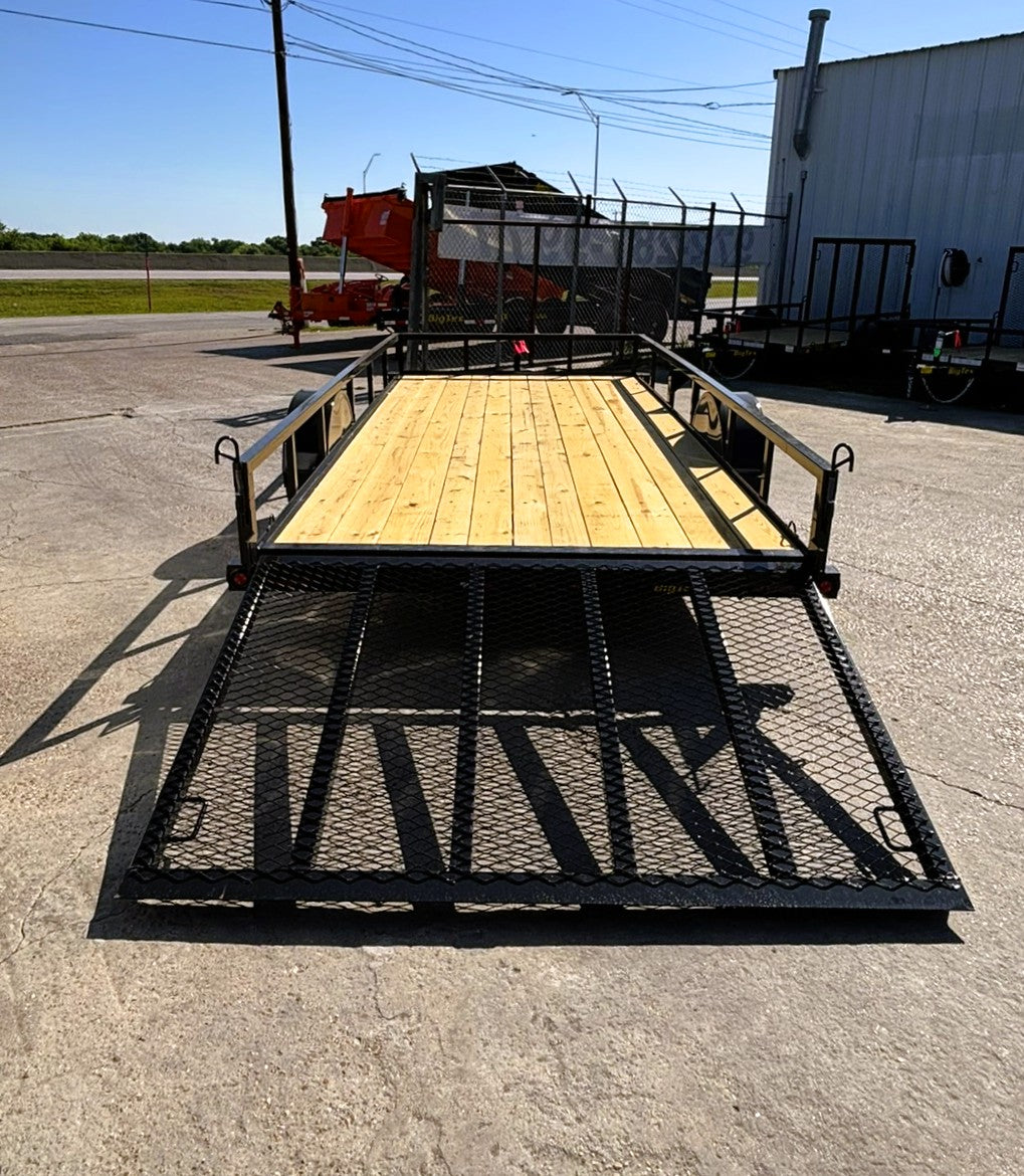 77" x 14' SA Utility Trailer Big Tex #35SA-14R1A-4PBK