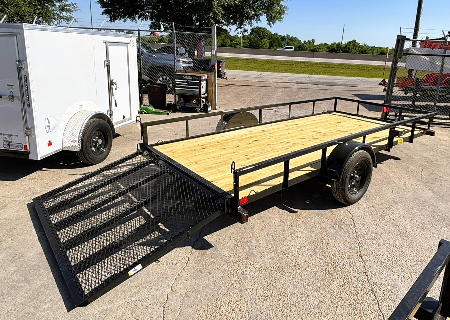 77" x 14' SA Utility Trailer Big Tex #35SA-14R1A-4PBK