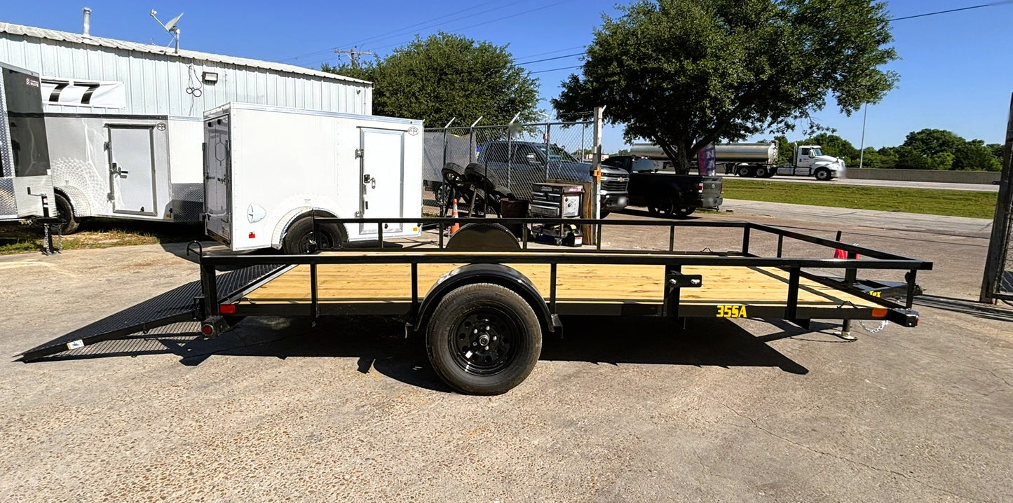 77" x 14' SA Utility Trailer Big Tex #35SA-14R1A-4PBK