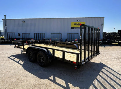 83" x 16' TA Utility Trailer Big Tex #70PI-16R1A-4PBK
