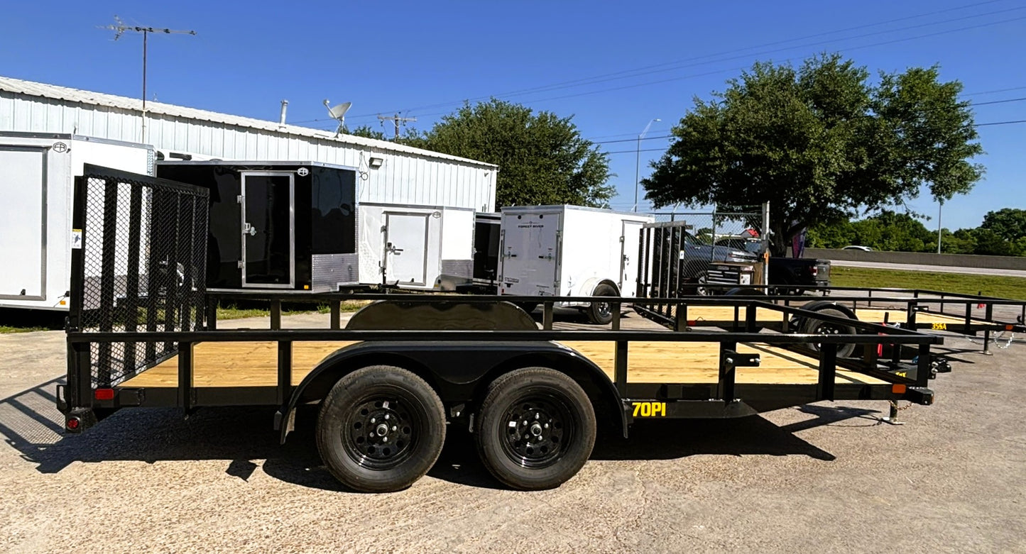 83" x 16' TA Utility Trailer Big Tex #70PI-16R1A-4PBK