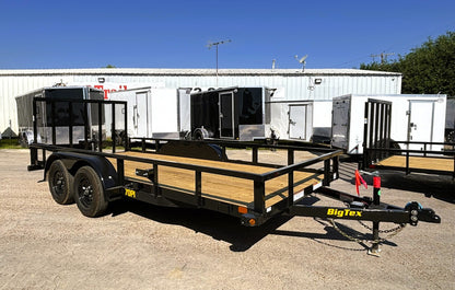 83" x 16' TA Utility Trailer Big Tex #70PI-16R1A-4PBK