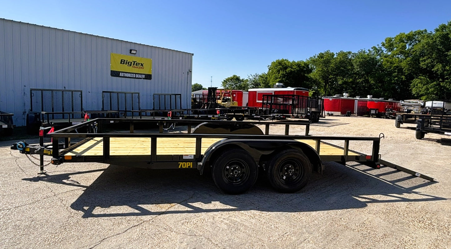 83" x 16' TA Utility Trailer Big Tex #70PI-16R1A-4PBK