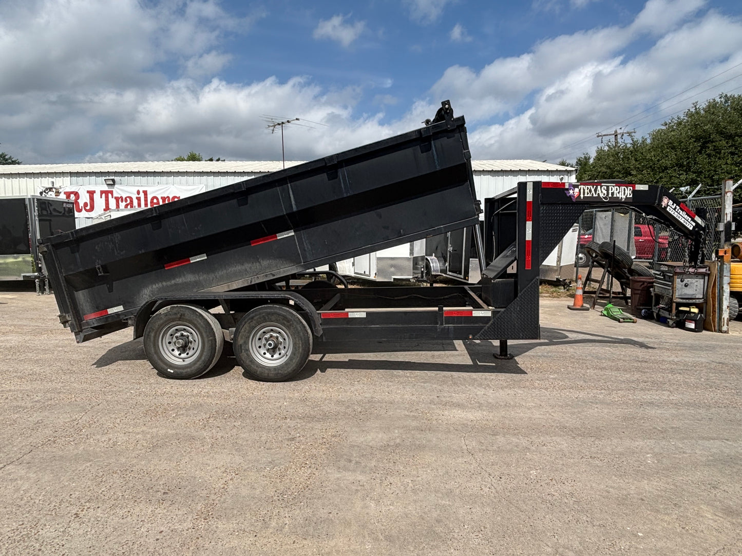 7 x 14' GN Dump Trailer Texas Pride #28790 - Used