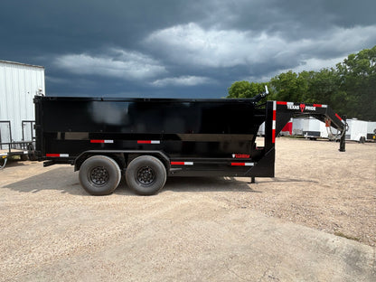 7 x 14' GN Dump Trailer Texas Pride #DT-7143-16KGN