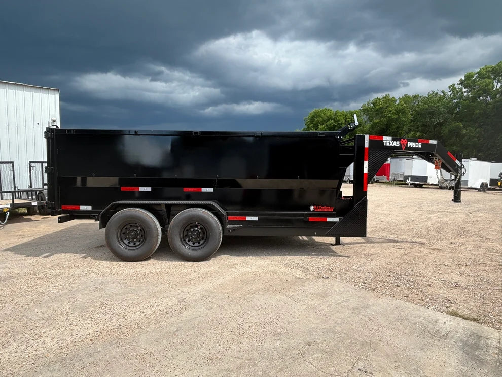 7 x 14' GN Dump Trailer Texas Pride #DT-7144-16KGN