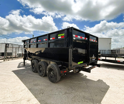82 x 16 GN Roll Off Dump Load Trail w/ One Bin #47355 - Used