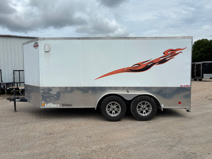 7 x 14' Enclosed Trailer Cargo Mate Low Hauler #82793 - Used