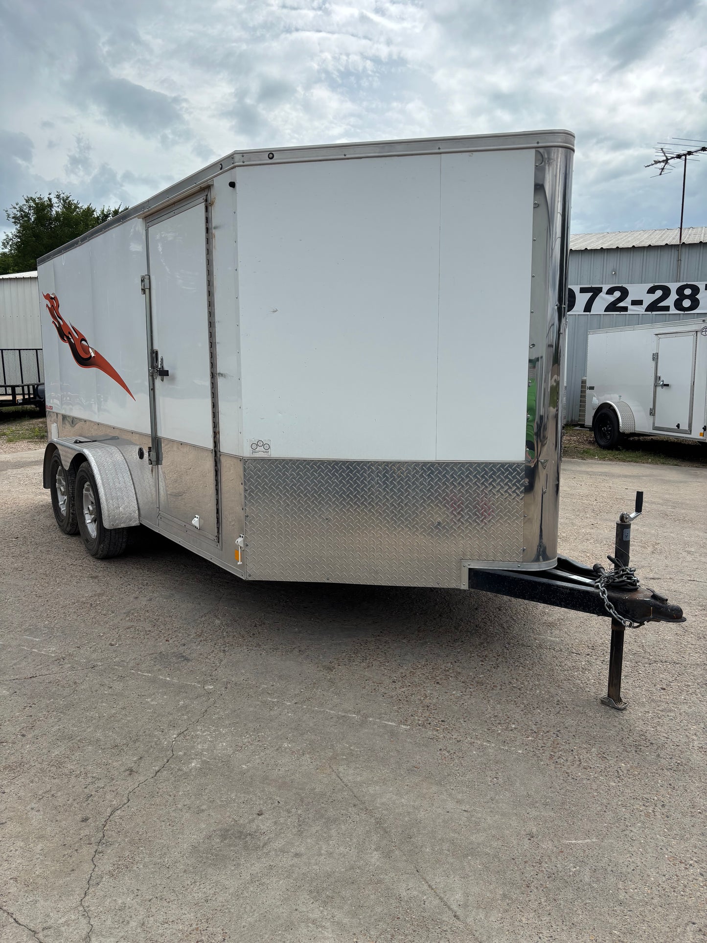 7 x 14' Enclosed Trailer Cargo Mate Low Hauler #82793 - Used