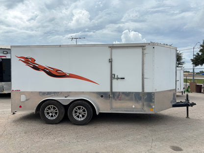 7 x 14' Enclosed Trailer Cargo Mate Low Hauler #82793 - Used