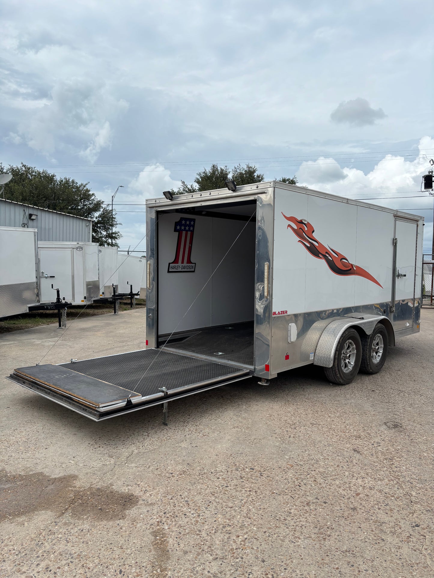 7 x 14' Enclosed Trailer Cargo Mate Low Hauler #82793 - Used