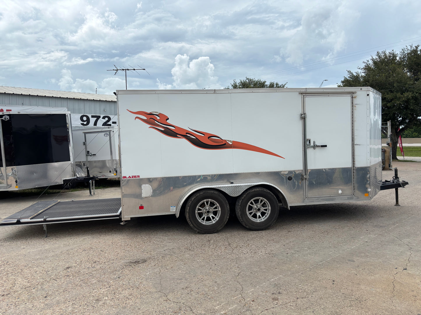 7 x 14' Enclosed Trailer Cargo Mate Low Hauler #82793 - Used