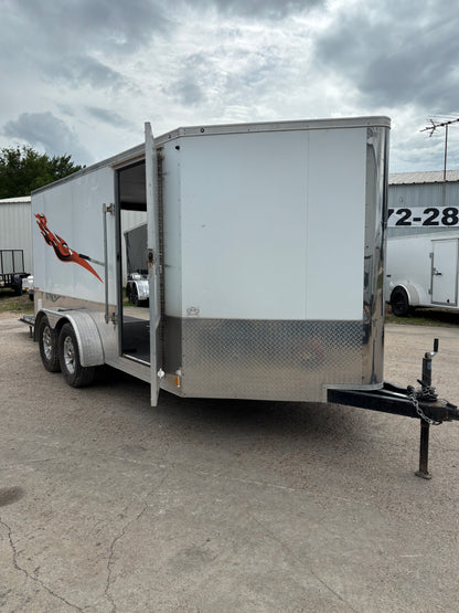 7 x 14' Enclosed Trailer Cargo Mate Low Hauler #82793 - Used