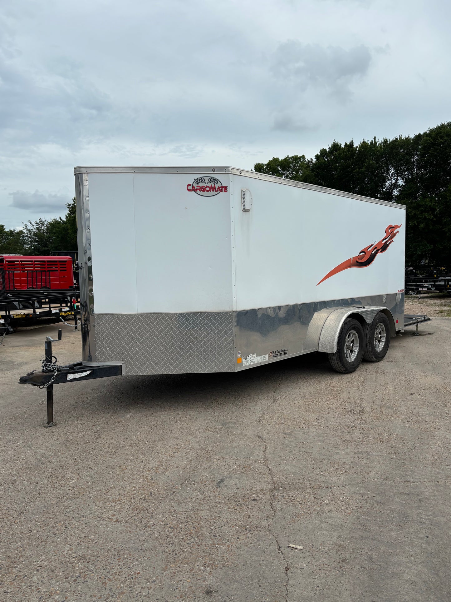 7 x 14' Enclosed Trailer Cargo Mate Low Hauler #82793 - Used