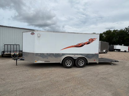 7 x 14' Enclosed Trailer Cargo Mate Low Hauler #82793 - Used