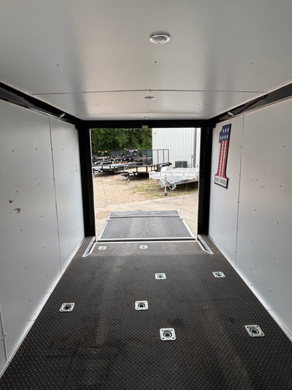 7 x 14' Enclosed Trailer Cargo Mate Low Hauler #82793 - Used