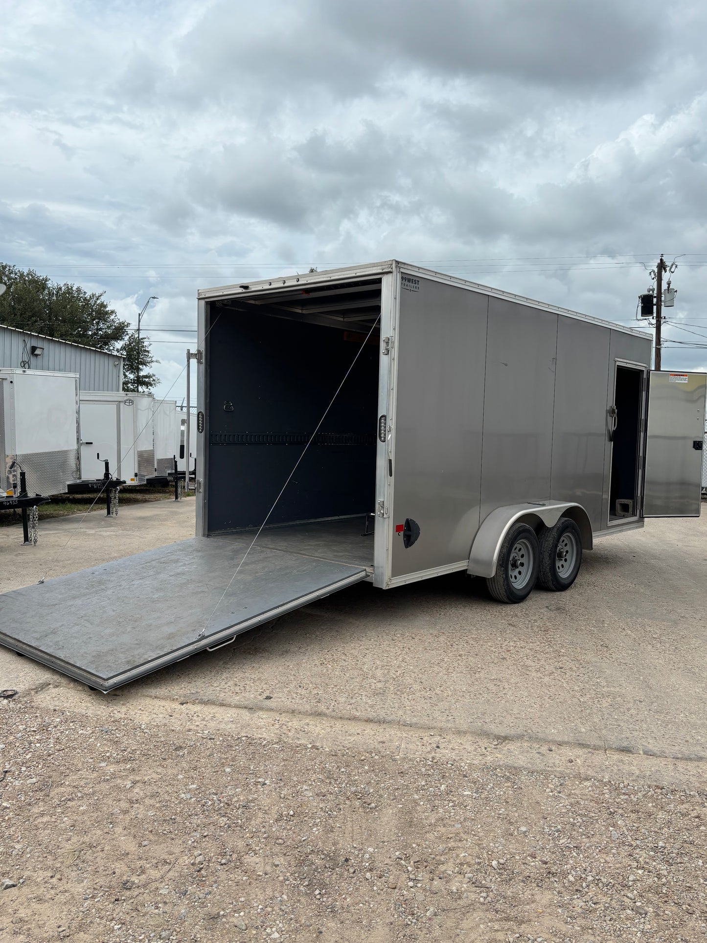 7 x 16' Enclosed Cargo Trailer Alcom EZ Hauler #33199 - Used