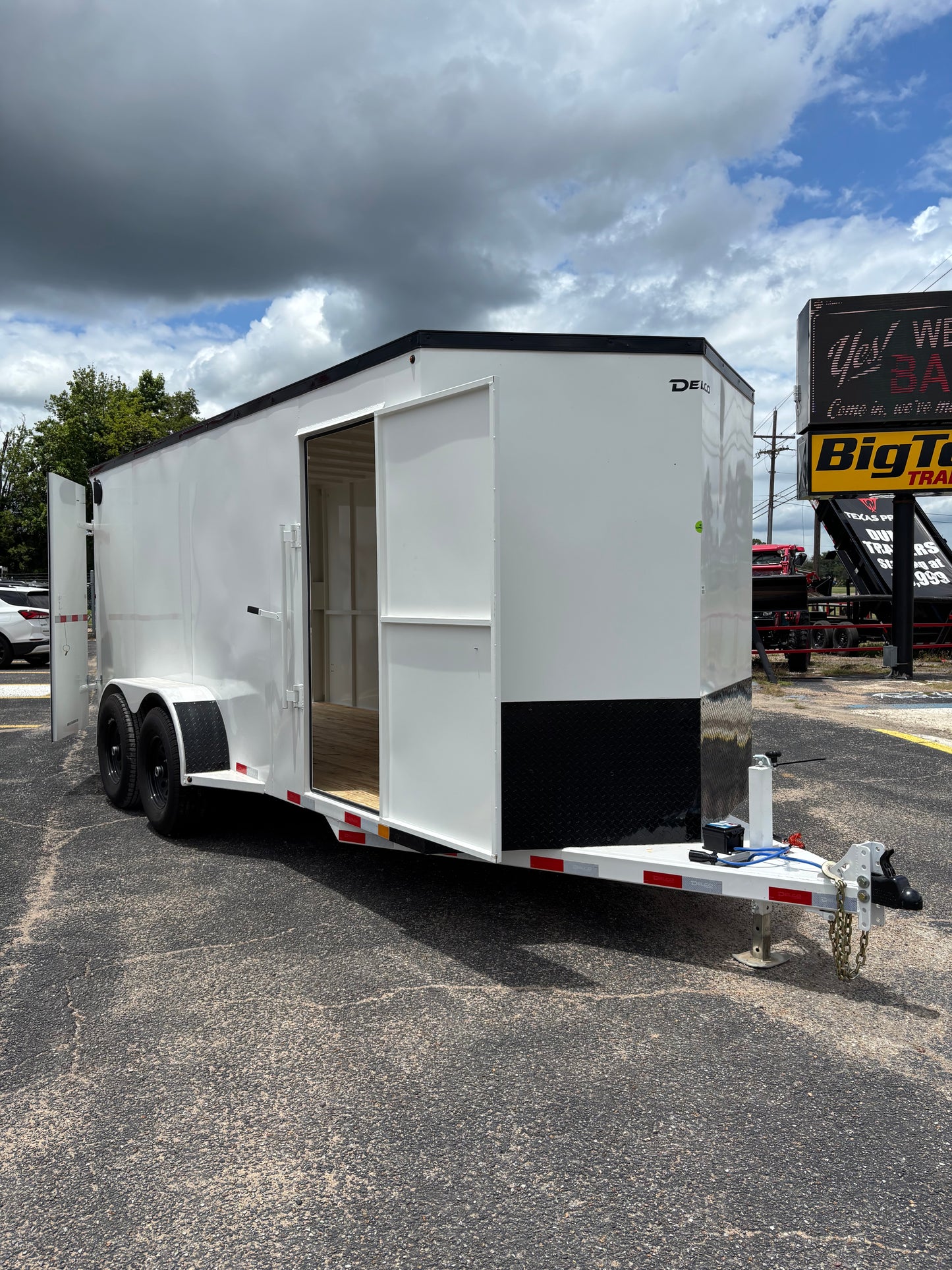 6'8" x 16' All-Steel Enclosed Trailer Cargo Delco #E716