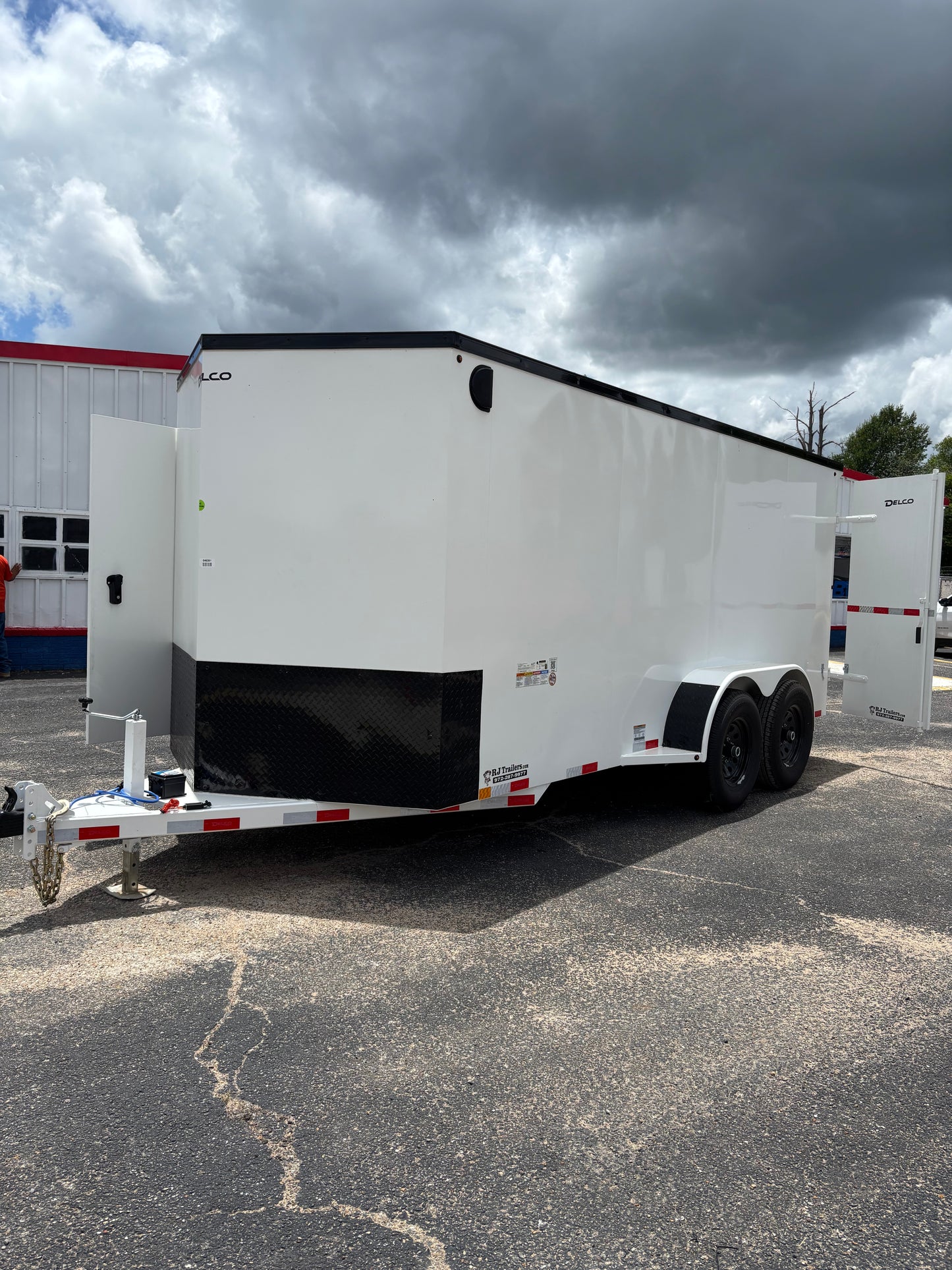 6'8" x 16' All-Steel Enclosed Trailer Cargo Delco #E716