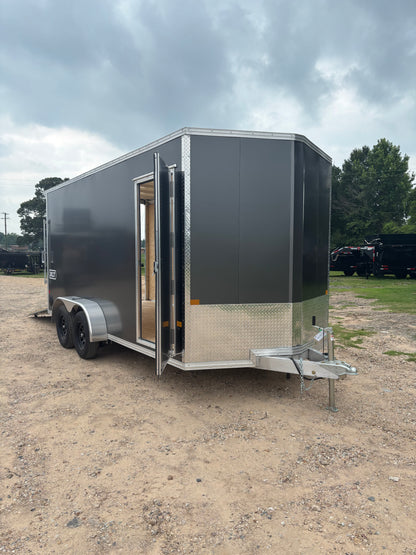 7 x 16' XLT Pro Series Enclosed TA Alcom Cargo Trailer #EZEC7X16XLT-P