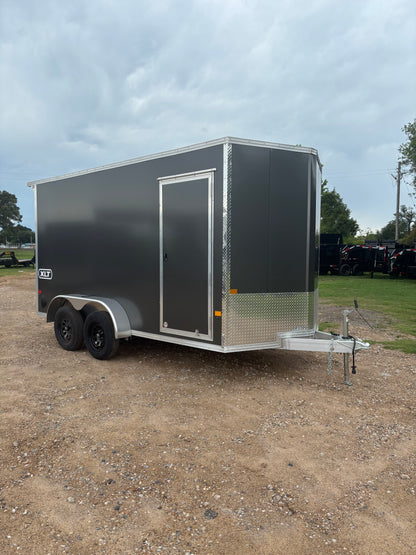 7 x 14' XLT Pro Series Enclosed TA Alcom Cargo Trailer #EZEC7X14XLT-P