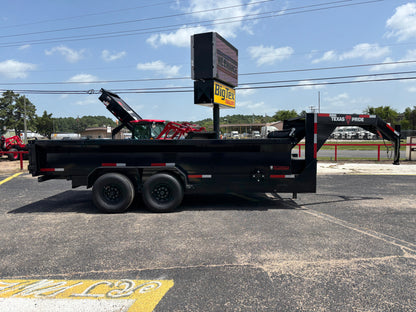 7 x 16' GN Dump Trailer Texas Pride #DT-7162-14KGN