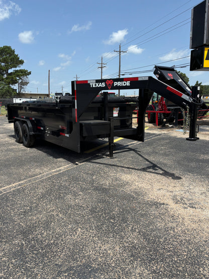 7 x 16' GN Dump Trailer Texas Pride #DT-7162-14KGN