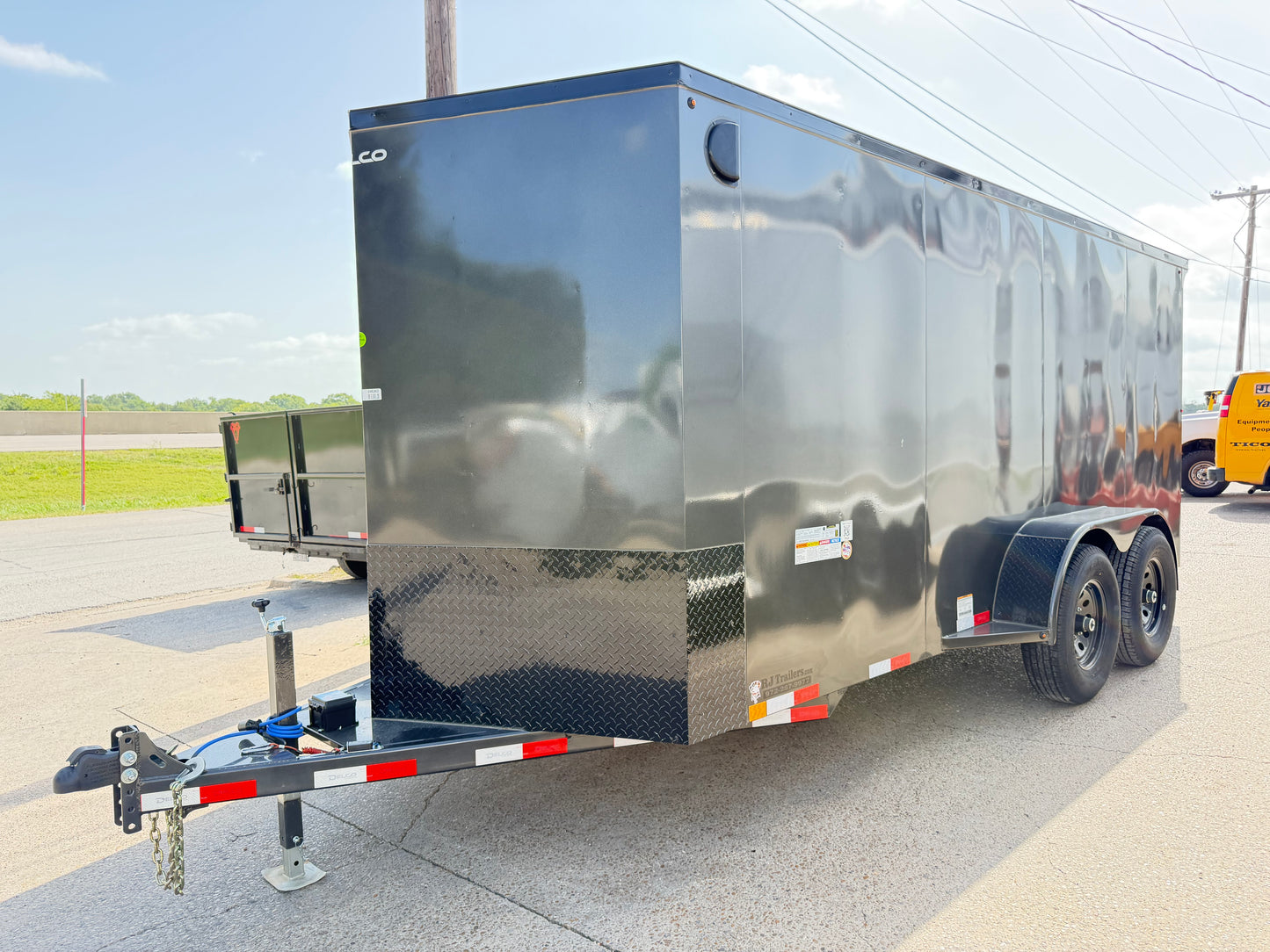 6'8" x 16' All-Steel Enclosed Trailer Cargo Delco #E716
