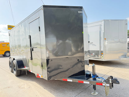 6'8" x 16' All-Steel Enclosed Trailer Cargo Delco #E716