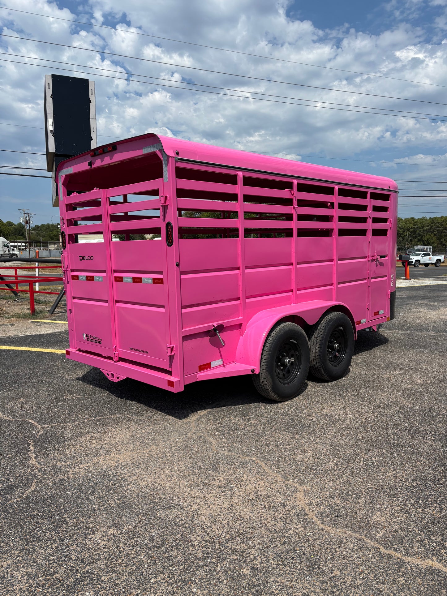 6' x 16' Cattle Stock Trailer Delco #S616
