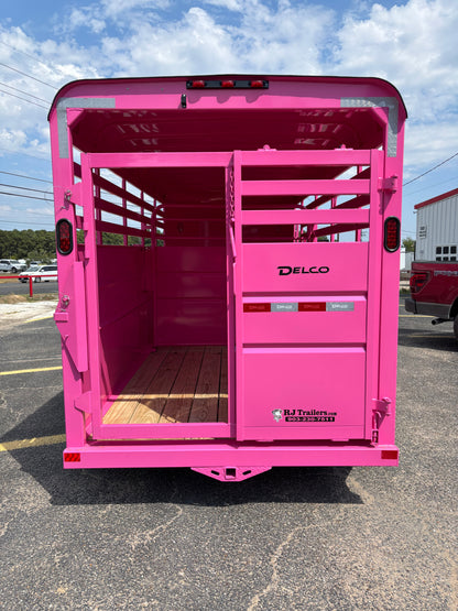 6' x 16' Cattle Stock Trailer Delco #S616