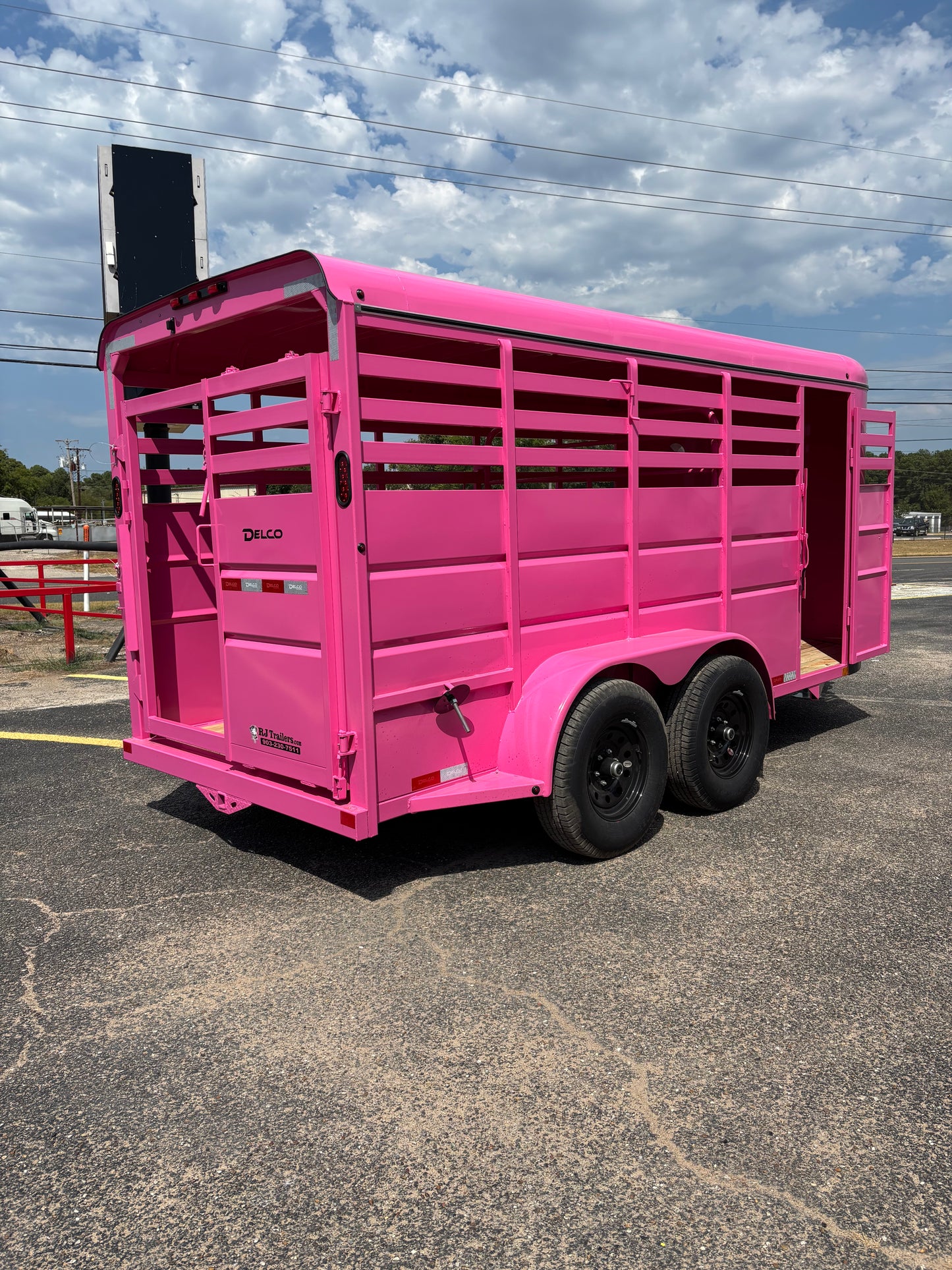 6' x 16' Cattle Stock Trailer Delco #S616