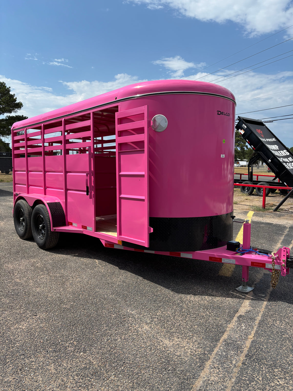 6' x 16' Cattle Stock Trailer Delco #S616