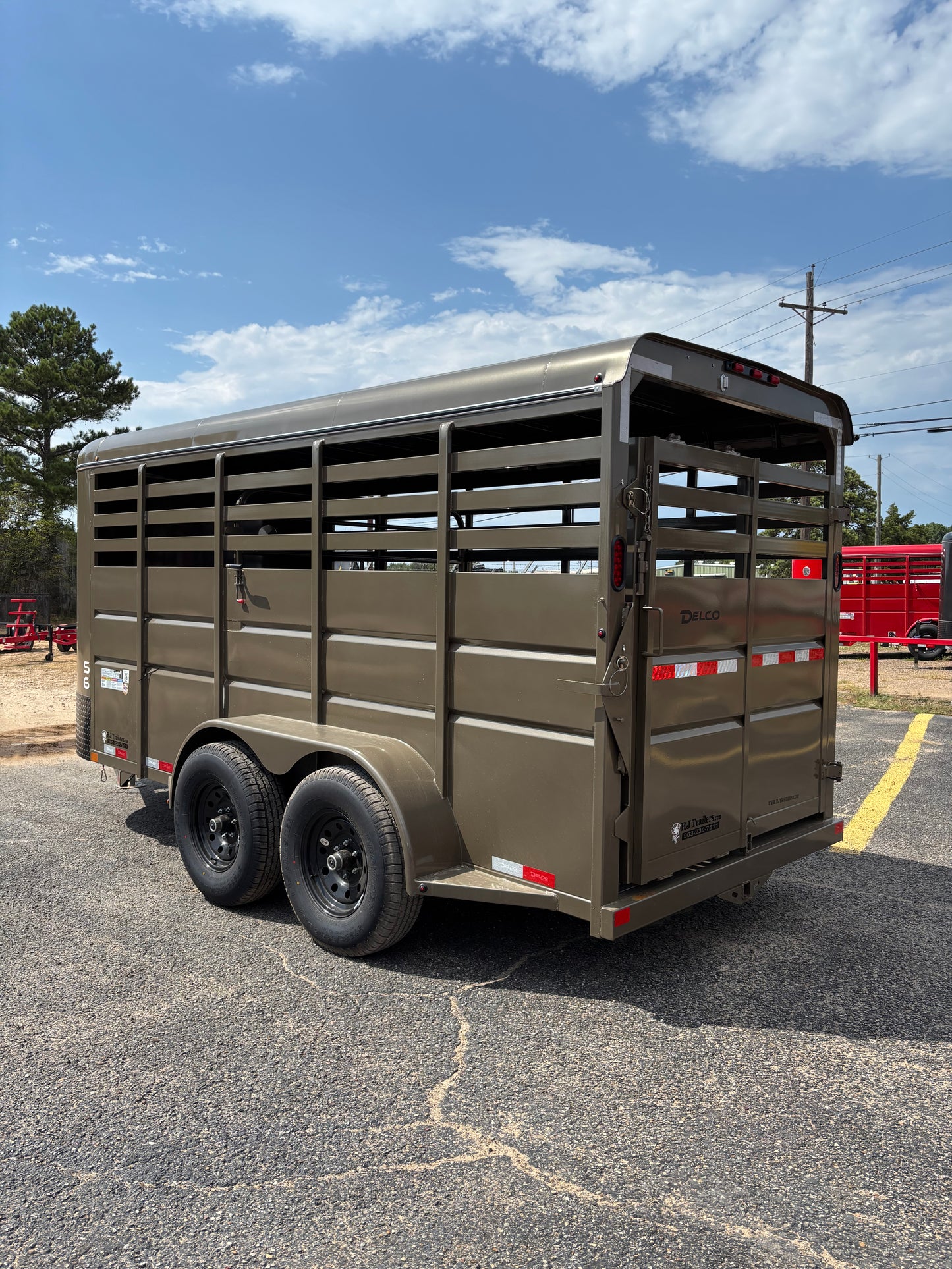 6' x 16' Cattle Stock Trailer Delco #S616
