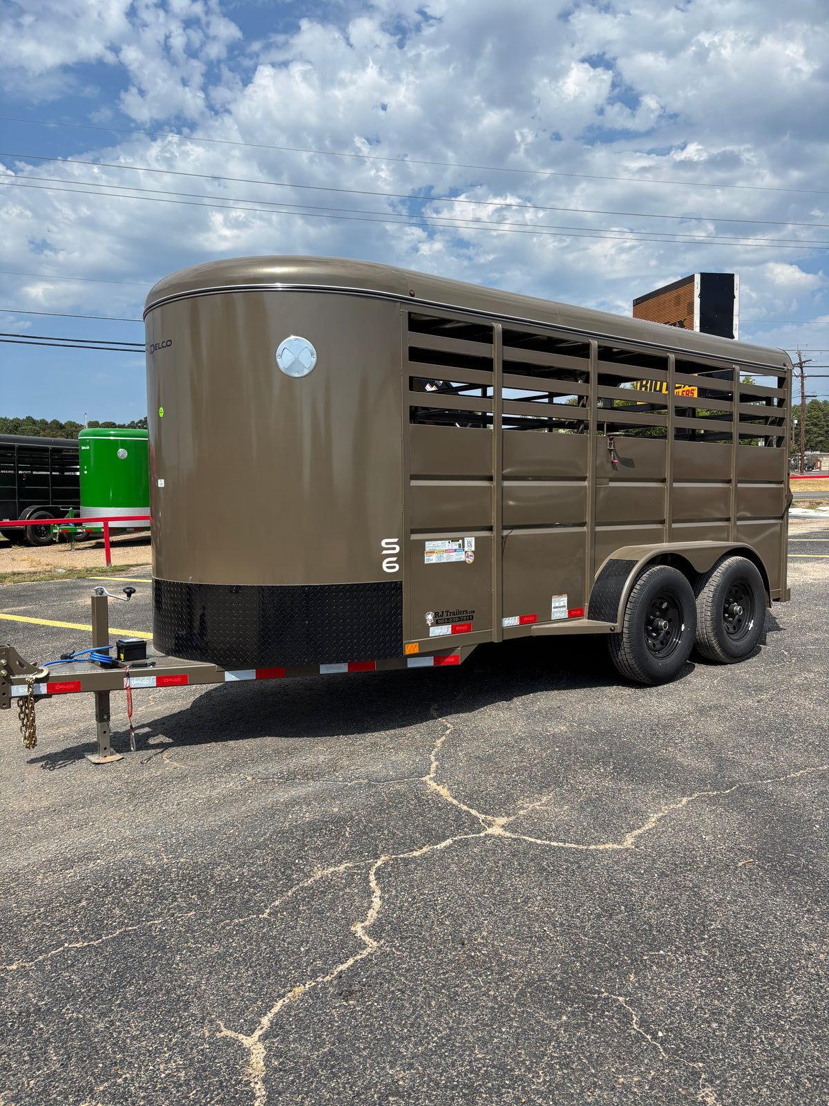 6' x 16' Cattle Stock Trailer Delco #S616