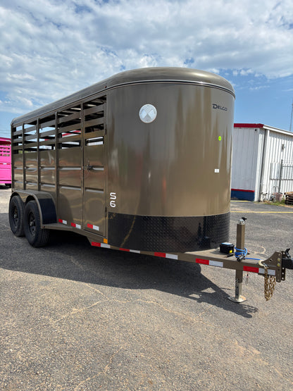 6' x 16' Cattle Stock Trailer Delco #S616