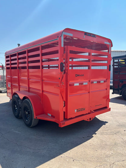 6' x 16' Cattle Stock Trailer Delco #S616