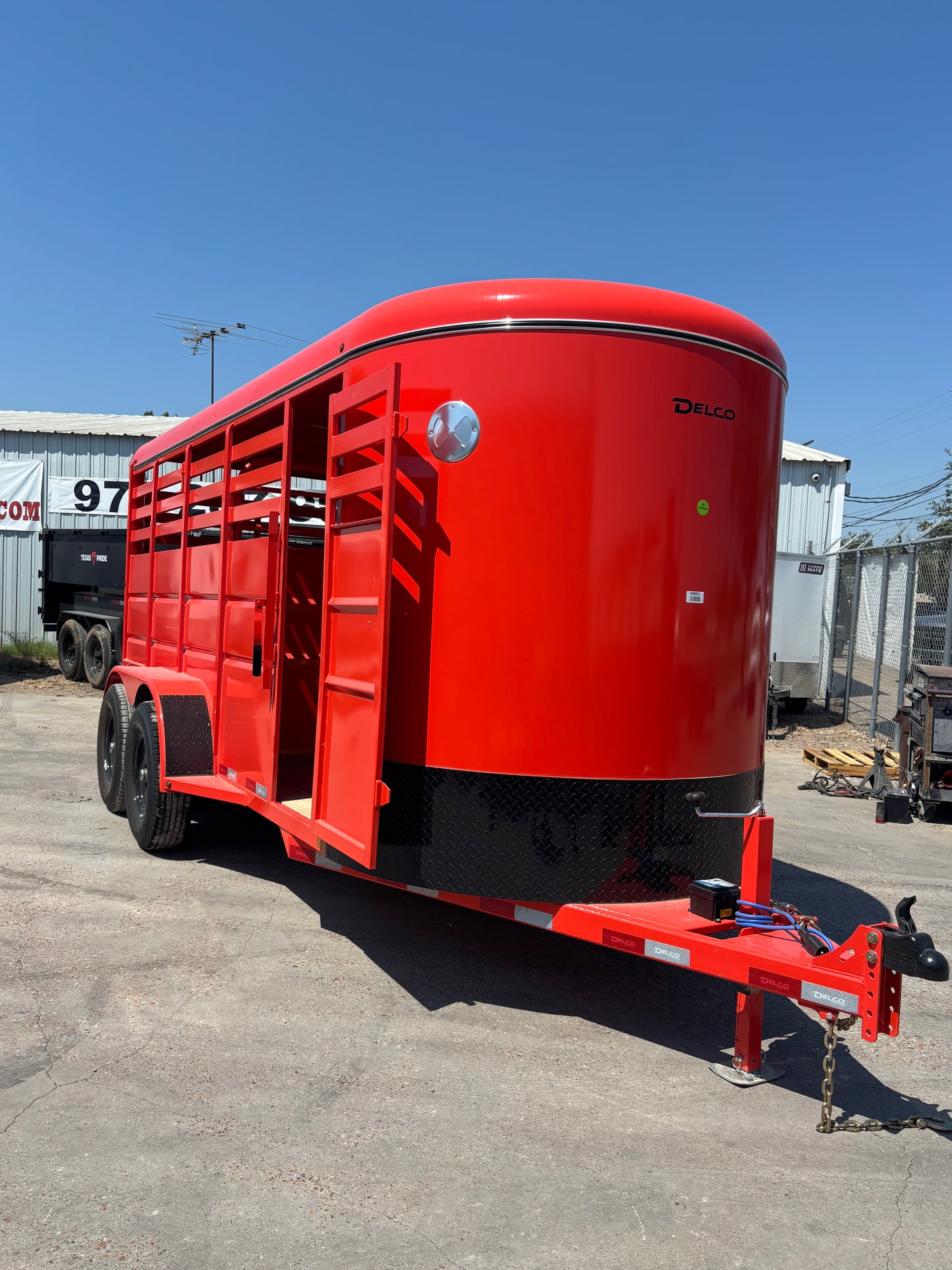 6' x 16' Cattle Stock Trailer Delco #S616