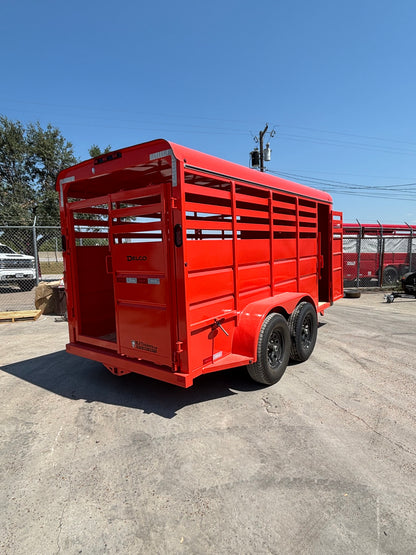 6' x 16' Cattle Stock Trailer Delco #S616