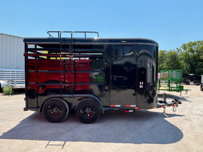 6' x 14' 2 Horse Slant Trailer Delco #H614