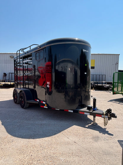 6' x 14' 2 Horse Slant Trailer Delco #H614