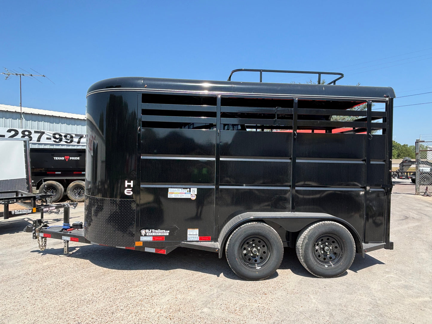 6' x 14' 2 Horse Slant Trailer Delco #H614