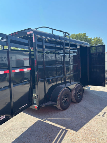 6' x 14' 2 Horse Slant Trailer Delco #H614