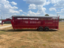 6'8" x 24' GN Cattle Stock Trailer Delco #B824